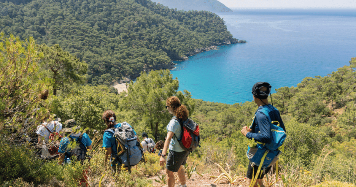 Hikers on the Lycian Way: A Scenic Trek near Oludeniz