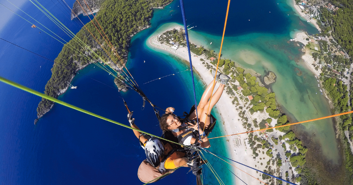 Capturing a Once-in-a-Lifetime Moment: Selfie Over Oludeniz's Blue Lagoon Paragliding Adventure