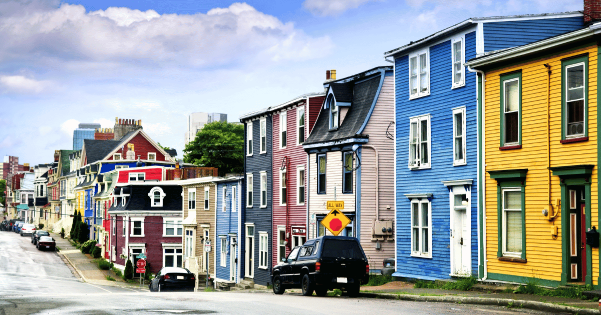 Vibrant St. John's: Colorful Cityscape and Houses in Newfoundland