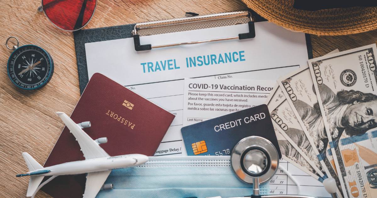 Travel essential documents: Passport, travel insurance, and vaccine certificate